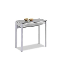 ASTIMESA Mesa de Cocina, Metal, Gris, 80x40cm-extendida 80x60 cms