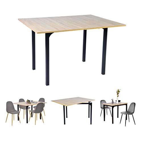 MEUBLE COSY Table de Salle à Manger Mesa de Comedor Extensible Escritorio informática Rectangular Consola Entrada de Roble