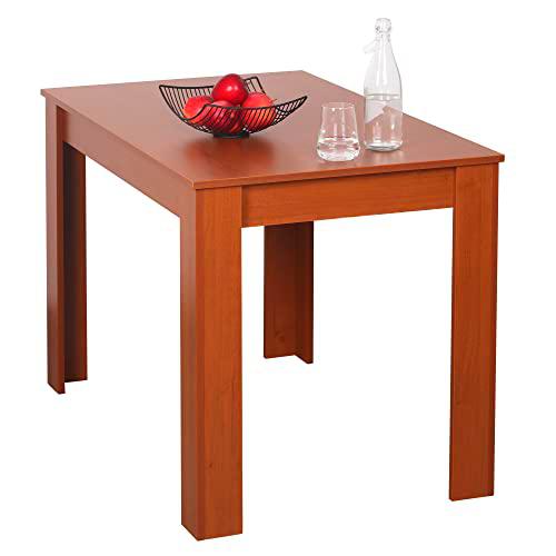 RICOO Mesa Comedor 110 x 75 x 68 cm WM088-ER Mesa Cocina o salón Roble marrón rústico