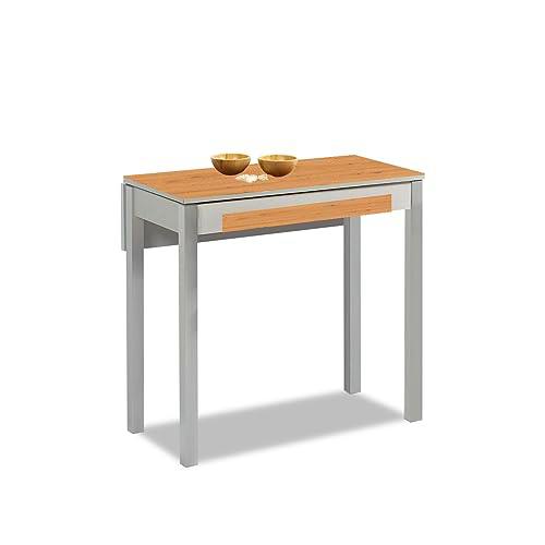 ASTIMESA Mesa de Cocina, Amazona, 90x50cm-extendida 90x70 cms