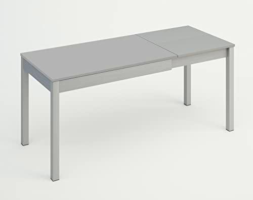 ASTIMESA Mesa Extensible Cocina, Metal, Gris, 110x70 cms-Extendida 160x70 cms