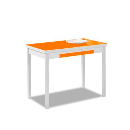 ASTIMESA Mesa de Cocina Extensible, Naranja, 140 x 50 cm