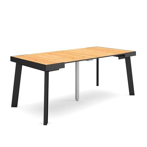 Skraut Home | Mesa Consola Extensible | Mesa Comedor Plegable | 180 | para 8 comensales | Patas de Madera | Estilo Moderno | Roble