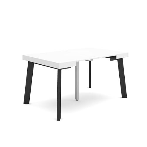 Skraut Home | Mesa Consola Extensible | Mesa Comedor Plegable | 140 | para 6 comensales | Patas de Madera | Estilo Moderno | Blanco