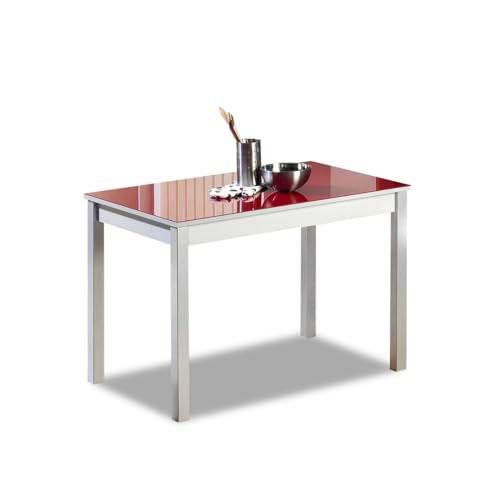 ASTIMESA Mesa de Cocina Fija Rojo 100x60 cms