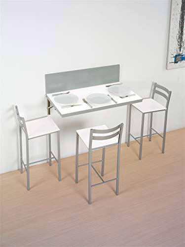 ASTIMESA Pared Mesa de Cocina, Metal, Blanco, 90x50 cms ó 90x30 cms