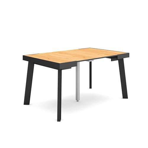 Skraut Home | Mesa Consola Extensible | Mesa Comedor Plegable | 140 | para 6 comensales | Patas de Madera | Estilo Moderno | Roble