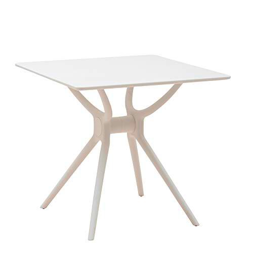 Italian Concept BENG Contract Mesa con Estructura de Polipropileno y Tablero de Madera lacada en Blanco, única