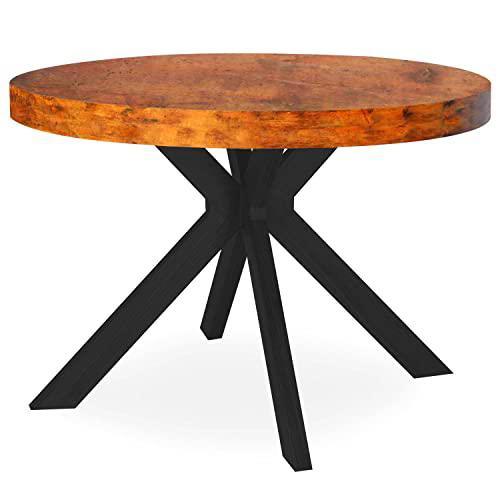 Menzzo Miríada Mesa, Madera y Negro, L110 x P260 x H75 cm