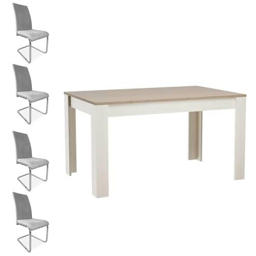 amuéblate online - Pack Mesa de Comedor o Salón, Modelo Mónaco