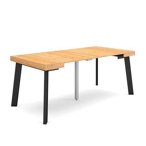 Skraut Home | Mesa Consola Extensible | Mesa Comedor Plegable | 180 | para 8 comensales | Patas de Madera | Estilo Moderno | Roble