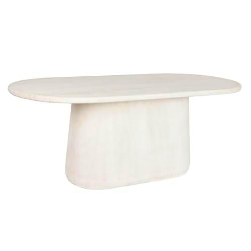 Home ESPRIT Mesa de Comedor Blanco Madera de Mango 200 x 100 x 75 cm