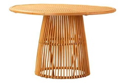 Adda Home Mesa de Comedor, Bambu, Natural, 120X120X77 CM