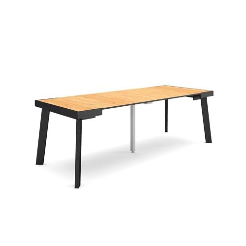 Skraut Home | Mesa Consola Extensible | Mesa Comedor Plegable | 220 | para 10 comensales | Patas de Madera | Estilo Moderno | Roble