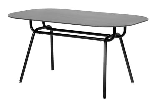 Adda Home Mesa de Comedor, Metal/Pieda Sintética, Negro