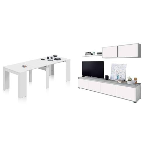 Habitdesign Mesa de Comedor, Consola, Mesa Extensible