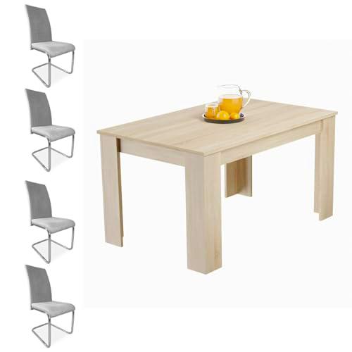 Homey - Pack Mesa de Comedor Extensible, Modelo Queen