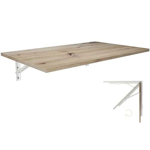 Mesa plegable de pared Tablero de escritorio 80x50 cm en roble nudoso Mesa plegable Mesa de comedor Mesa de cocina para la pared Mesa de bar Mesa de pie Mesa de pared Mesa plegable para la pared