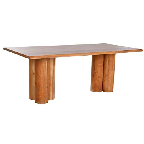 Home ESPRIT Mesa de Comedor Marrón Natural Madera de Acacia 200 x 100 x 76 cm