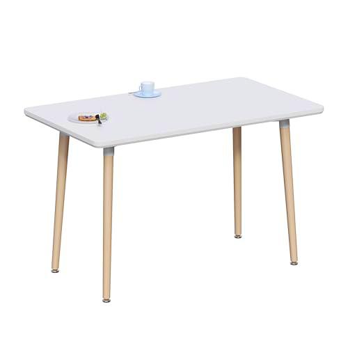 Vida Designs Mesa de Comedor Cuadrada Batley, White, 4 Seater