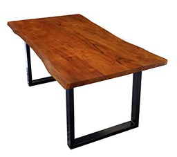 Sit Möbel - Mesa de Comedor (Madera de Acacia Maciza con Borde de árbol