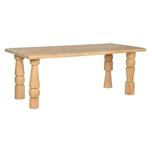 Home ESPRIT Mesa de Comedor Natural Madera de Mango 200 x 90 x 76 cm