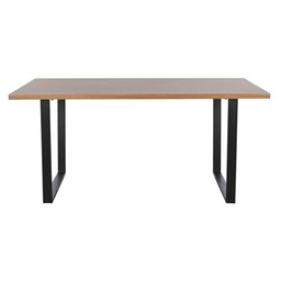 Home ESPRIT Mesa de Comedor Marrón Negro Hierro Madera MDF 160 x 90 x 75 cm