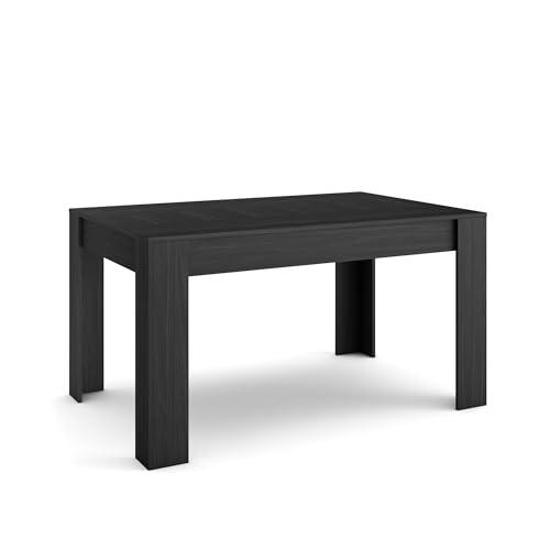 Skraut Home | Mesa Comedor | Mesa Fija Cocina y Salón | 140x90x76 cm | para 6 comensales | Muebles Comedor | Estilo Moderno | Negro