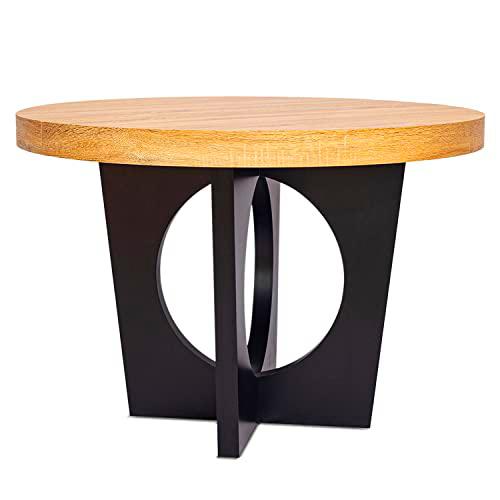 Menzzo Kalipso Mesa, Madera y Negro, L110 x P110 x H76 cm