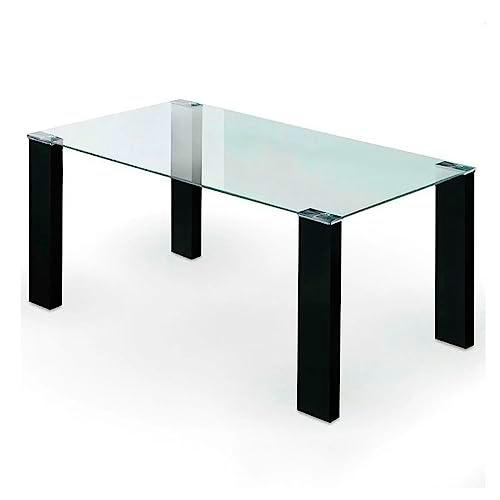 HOGAR24 ES Mesa de Comedor, Mesa de Cristal, Mesa Rectangular