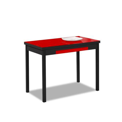 ASTIMESA Mesa de Cocina Extensible, Rojo, 140 x 50 cm