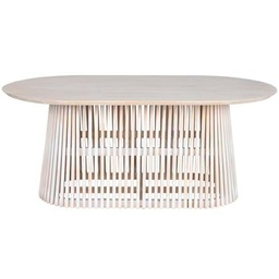 Home ESPRIT Mesa de Comedor Blanco Madera de Mindi 180 x 100 x 75 cm