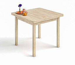 HOGAR24.ES- Mesa Cuadrada Multiusos Comedor Cocina Dimensiones 90 cm x 90 cm Extensible Libro a 180 cm x 90 cm