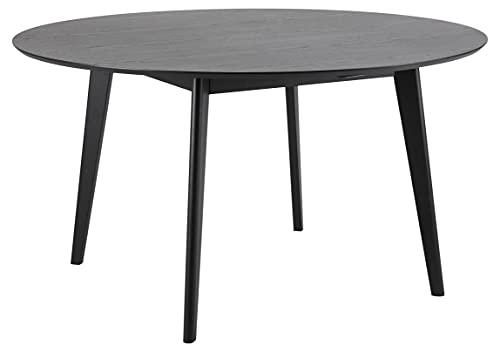 AC Design Furniture Mesa de Comedor, Oak, Negro, L: 140 x B: 140 x H: 76 cm