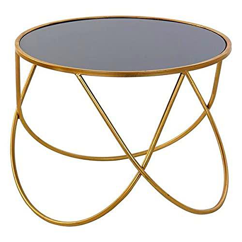 Dekodonia S3010973 Mesa Auxiliar Metal, Cristal, 60 X 60 X 45 Cm