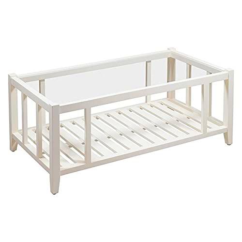 BigBuy Home S0111779 Mesa de Centro Cristal, Madera de Mindi