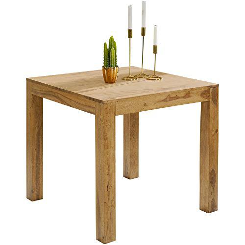 Wohnling wl1.441 Diseño Comedor Cuadrado Acacia Madera Maciza, 80 x 80 cm